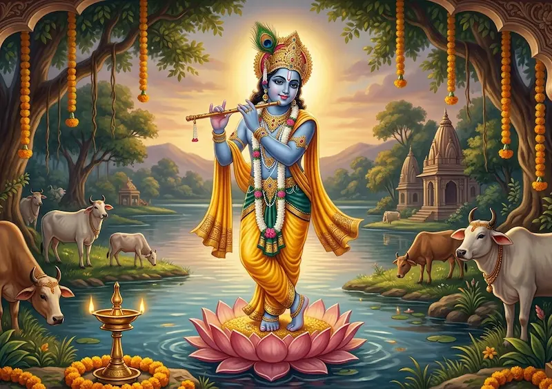 krishna 108 names in telugu and english with meaning — కృష్ణ అష్టోత్తరం తెలుగు bhaktideepam